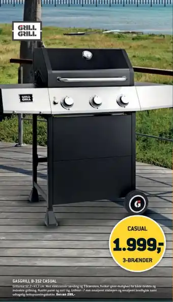 XL-BYG GASGRILL B-312 CASUAL tilbud