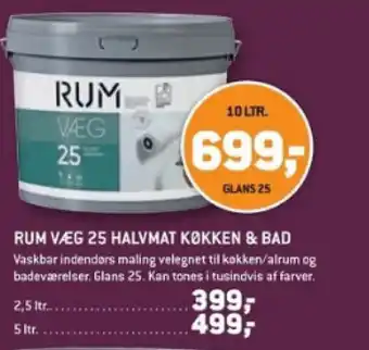 XL-BYG RUM VÆG 25 HALVMAT KØKKEN & BAD tilbud