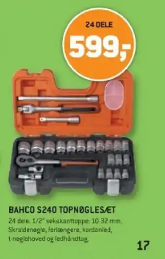 BAHCO S240 TOPNØGLESÆT