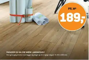 XL-BYG PARADOR EG VALERE MØRK LAMINATGULV tilbud