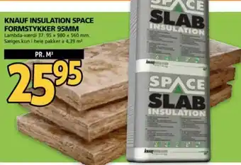 XL-BYG KNAUF INSULATION SPACE FORMSTYKKER 95MM tilbud
