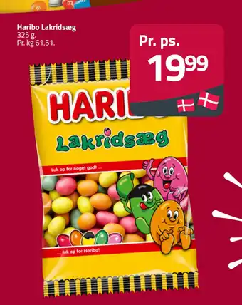 Fleggaard Haribo Lakridsæg tilbud