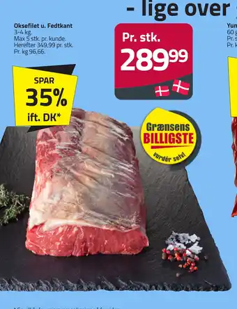 Fleggaard Oksefilet u. Fedtkant tilbud