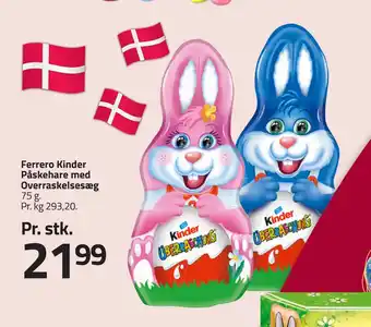 Fleggaard Ferrero Kinder Påskehare med Overraskelsesæg tilbud