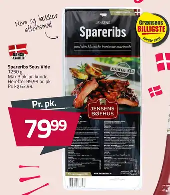 Fleggaard Spareribs Sous Vide tilbud