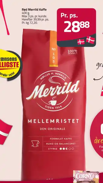 Fleggaard Rød Merrild Kaffe tilbud