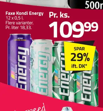 Fleggaard Faxe Kondi Energy tilbud