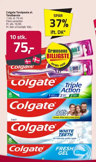 Fleggaard Colgate Tandpasta el. Tandbørste tilbud