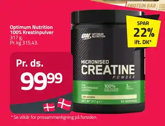 Fleggaard Optimum Nutrition 100% Kreatinpulver tilbud
