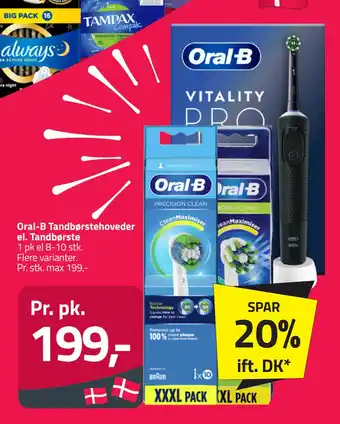 Oral-B Tandbørstehoveder el. Tandbørste