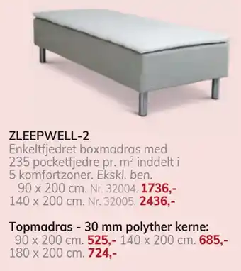 Daells Bolighus Topmadras - 30 mm polyther kerne tilbud