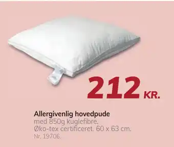 Daells Bolighus Allergivenlig hovedpude tilbud