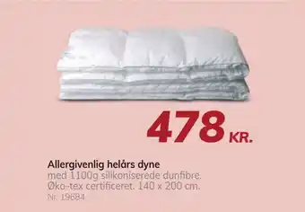 Allergivenlig helårs dyne