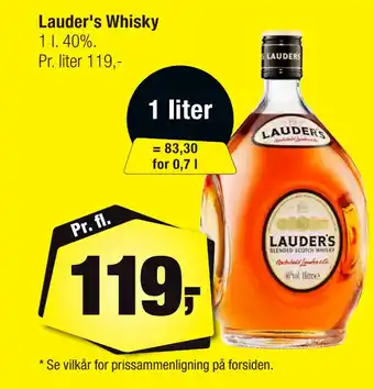 Calle Lauder's Whisky tilbud
