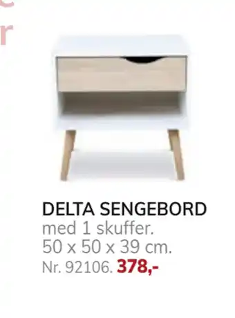 Daells Bolighus Delta Sengebord tilbud