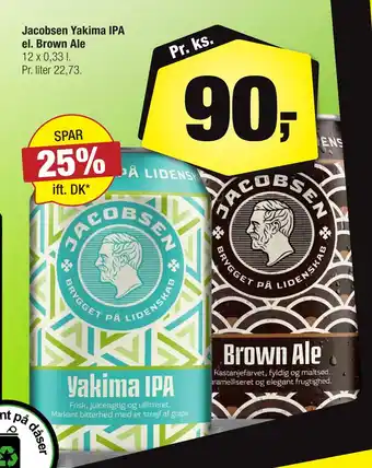 Calle Jacobsen Yakima IPA el. Brown Ale tilbud