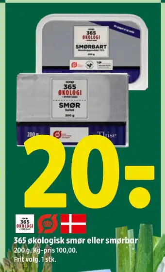 Coop 365 365 økologisk smør eller smørbar tilbud