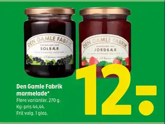 Coop 365 Den Gamle Fabrik marmelade tilbud