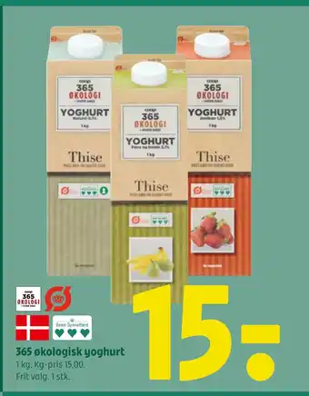 Coop 365 365 økologisk yoghurt tilbud