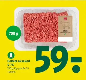 Coop 365 Hakket oksekød 4-7% tilbud