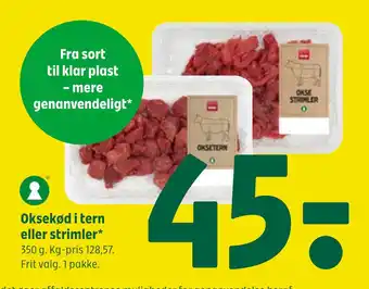 Coop 365 Oksekød i tern eller strimler tilbud