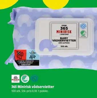 Coop 365 365 Minirisk vådservietter tilbud