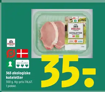 Coop 365 365 økologiske koteletter tilbud