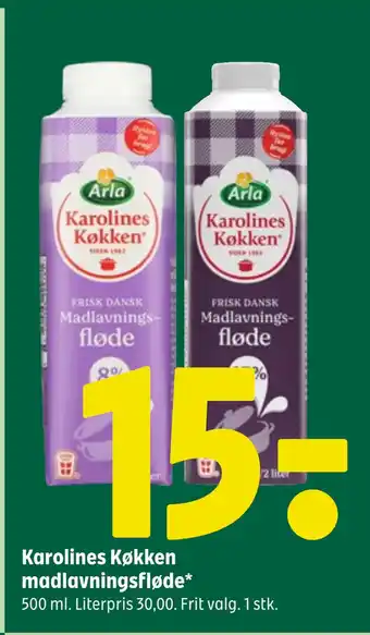 Coop 365 Karolines Køkken madlavningsfløde tilbud