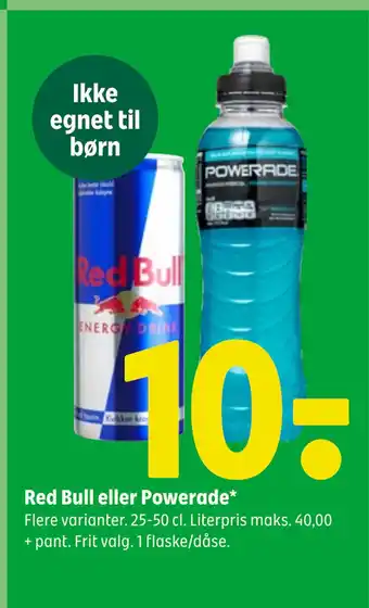 Coop 365 Red Bull eller Powerade tilbud
