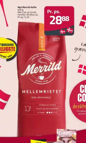 Fleggaard Rød Merrild Kaffe tilbud