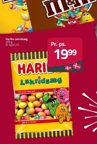 Fleggaard Haribo Lakridsæg tilbud