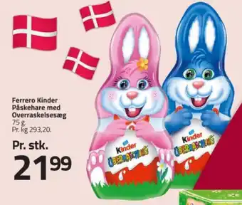 Fleggaard Ferrero Kinder Påskehare med Overraskelsesæg tilbud