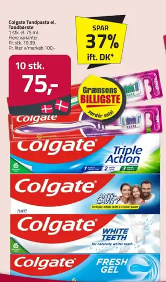 Fleggaard Colgate Tandpasta el. Tandbørste tilbud