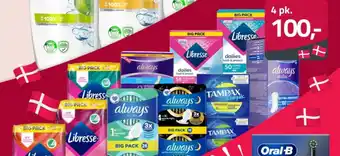 Fleggaard Libresse, Always Dobbeltpakke el. Tampax tilbud