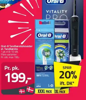 Fleggaard Oral-B Tandbørstehoveder el. Tandbørste tilbud
