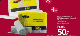 Fleggaard BUYIt Fryseposer el. Affaldsposer m. Snøreluk 10 pk tilbud