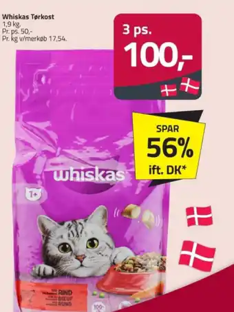 Fleggaard Whiskas Tørkost tilbud