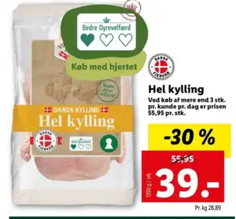 Lidl Hel kylling tilbud