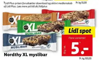 Lidl Nordthy XL myslibar tilbud