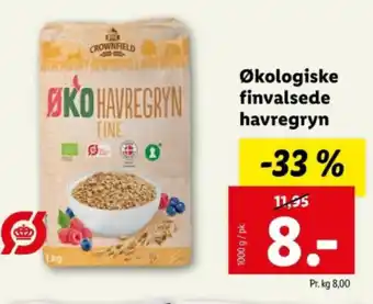 Lidl Økologiske finvalsede havregryn tilbud