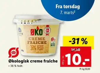 Lidl Økologisk creme fraiche tilbud