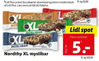 Lidl Nordthy XL myslibar tilbud