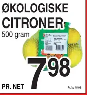 ØKOLOGISKE CITRONER