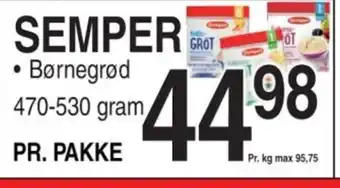 ABC Lavpris SEMPER Børnegrød tilbud