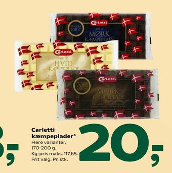 Coop 365 Carletti kæmpeplader tilbud