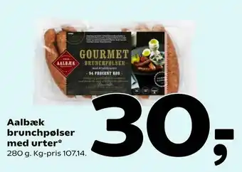Coop 365 Aalbæk brunchpølser med urter tilbud