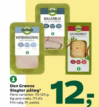 Coop 365 Den Grønne Slagter pålæg tilbud