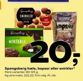 Spangsberg hæle, hapser eller snirkler