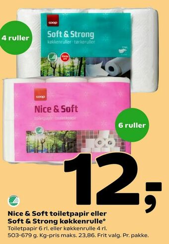 Coop 365 Nice & Soft toiletpapir eller Soft & Strong køkkenrulle tilbud