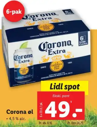 Lidl Corona øl tilbud